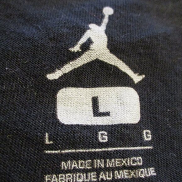 Jordan Air Woman Large Black White Red Graphic Short Sleeve Basketball Shirt - Picture 7 of 7